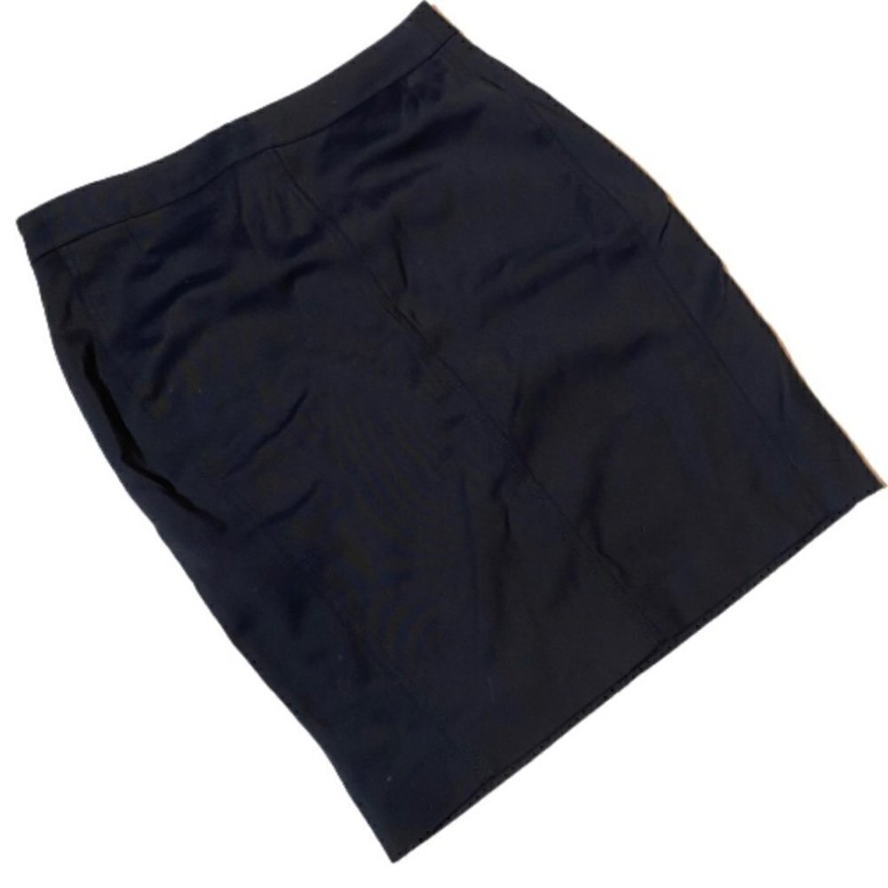 Akris Punto Black Cotton Blend Fitted Mini Skirt